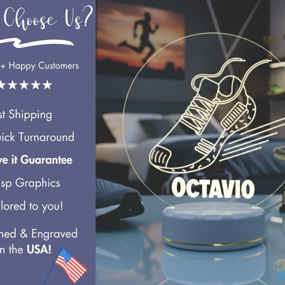 Running Night Light – Custom LED Lamp for Runners - Picture 4 of 8